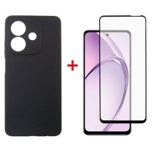 Чохол-накладка Dengos для Oppo A3 Black (DG-KM-112) + захисне скло