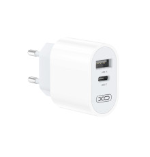 Мережевий зарядний пристрій XO L97 (1USB-С, 1USB, 2.4А) White (L97.white)