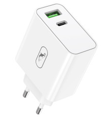 Мережевий зарядний пристрій SkyDolphin SC10 High Power PD 65W+QC3.0 White (SDMZP-000188)