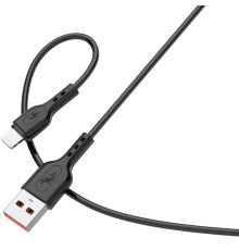 Кабель SkyDolphin S66L USB - Lightning (M/M), 1 м, Black (SDUSB-000648)
