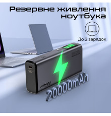 Універсальна мобільна батарея Promate Titan-130 130W 20000mAh Gray