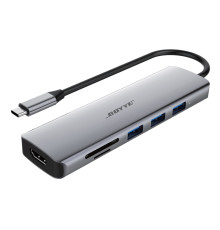 Концентратор Boyye USB-C 6-в-1 (UC-602)