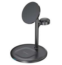 Магнітний бездротовий зарядний пристрій Choetech T585-F 3in1 Magnetic wireless charger station for Apple (T585-F-101CCBK)