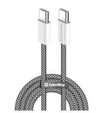 Кабель ColorWay USB Type-C - USB Type-C (M/M), 3.0 А, 2 м, Black (CW-CBPDCC068-BK)