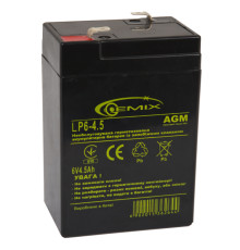 Аккумуляторная батарея Gemix 6V 4.5AH (LP6-4.5) AGM