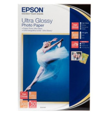Фотобумага EPSON Ultra Glossy Photo Paper глянцевая 300г/м2 10х15см 50л (C13S041943)