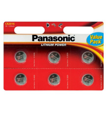 Батарейка Panasonic CR 2016 BL 6шт