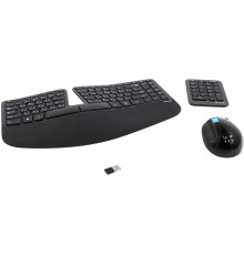 Комплект (клавіатура, миша) бездротовий Microsoft (L5V-00017) Sculpt Ergonomic Desktop Black USB
