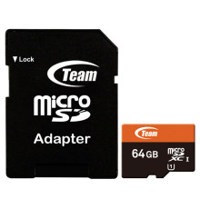 Карта пам`ятi MicroSDXC 64GB UHS-I Team + SD-adapter (TUSDX64GUHS03)