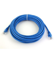 Патч-корд литий, UTP, RJ45, Cat.5e, 15m, синій