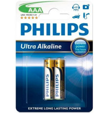 Батарейка Philips Ultra Alkaline AAA/LR03 BL 2 шт