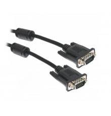 Кабель Maxxter (V-VGA-6) VGA-VGA HD15M/HD15M 3+4C, с 2-мя фер, 1.8м, черный