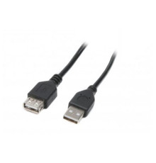 Кабель Maxxter USB - USB V 2.0 (M/F), 1.8 м, черный (U-AMAF-6)