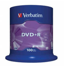 DVD+R Verbatim (43551) 4.7GB, 16x, Cake Box, 100шт