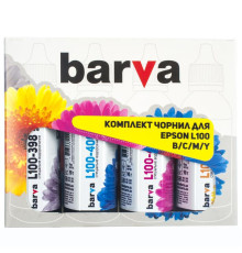 Комплект чорнил Barva EPSON L100/L210/L300/L350/L355 B/C/M/Y (T664) (E-L100-090-MP) 4х90 г