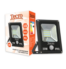 Світлодіодний прожектор Tecro TL-FL-20B-PR 20W 6400K з датчиком руху