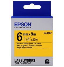 Лента Epson LK2YBP Pastel Black/Yellow 6mm/9m (C53S652002)