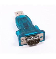 Переходник Viewcon USB - COM (M/M), 9-pin, голубой (VE 066) коробка