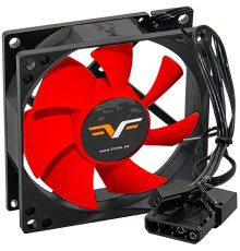Вентилятор Frime (FRF80HB3) 80x80x25мм, 3pin+Molex, Black/Red