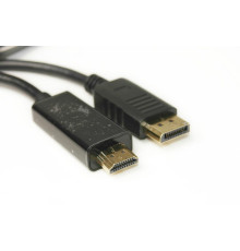 Кабель PowerPlant (KD00AS1278) DisplayPort-HDMI v1.4, 1.8м, Black