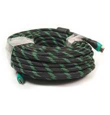 Кабель PowerPlant (KD00AS1295) HDMI-HDMI v2.0, 20м, Double ferrites, Black