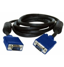 Кабель Atcom VGA - VGA (M/M), HD15, 1080p, з 2-ма фер. кільцями, 1.8 м, чорний (15261)