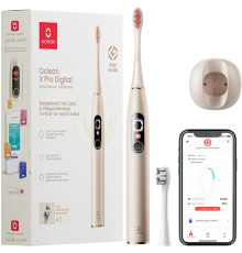 Розумна зубна електрощітка Oclean X Pro Digital Electric Toothbrush Champagne Gold (6970810552553)