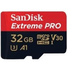 Карта памяти MicroSDHC  32GB UHS-I/U3 Class 10 SanDisk Extreme Pro A1 + SD-адаптер R100/W90MB/s (SDSQXCG-032G-GN6MA)