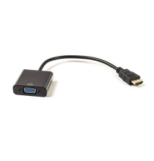 Кабель PowerPlant (CA910885) HDMI-VGA, 0.15м, чорний
