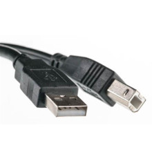Кабель PowerPlant (KD00AS1227) USB2.0(AM)-USB2.0(BM), 5м, Black, one ferrite