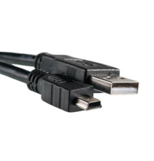 Кабель PowerPlant (KD00AS1219) USB2.0(AM)-MiniUSB(AM), 0.5м, Black