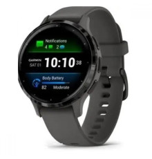 Смарт-часы Garmin Venu 3s Silver Stainless Steel Bezel with Pebble Gray Case and Silicone Band (010-02785-50)