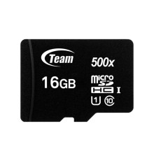 Карта памяти MicroSDHC  16GB UHS-I Class 10 Team Black (TUSDH16GCL10U02)
