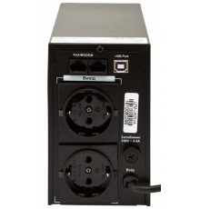ИБП LogicPower LPM-U825VA,Lin.int.,AVR, 2 x евро, USB, металл