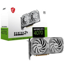 Видеокарта GF RTX 4070 12GB GDDR6X Ventus 2X White OC MSI (GeForce RTX 4070 VENTUS 2X WHITE 12G OC)