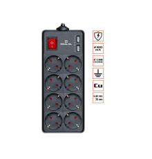 Фільтр живлення REAL-EL RS-8 Protect USB 3.0m Black