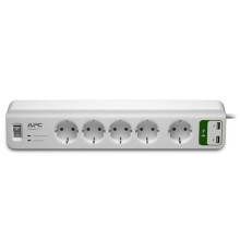Мережевий фільтр APC Essential SurgeArrest White (PM5U-RS) 5 розеток + 2 USB, 1.83 м