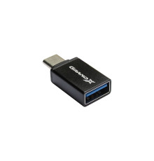 Адаптер Grand-X USB Type-C - USB V 3.0 (M/F) Black (AD-112)