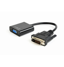 Адаптер Cablexpert DVI - VGA (M/F), 0.2 м, Black (AB-DVID-VGAF-01)