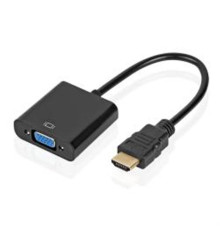 Адаптер Atcom HDMI - VGA (M/F),  0.1 м, Black (AT9220)