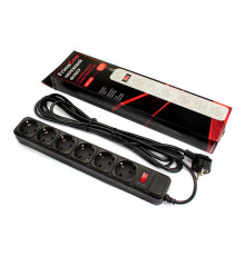 Фільтр живлення FrimeCom (FC-B4006W 1.8 B) 6 розеток, 1.8 м, чорний