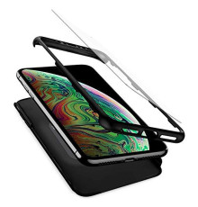 Чeхол-накладка Spigen Thin Fit 360 для Apple iPhone XS Max Black (065CS24846) + стекло