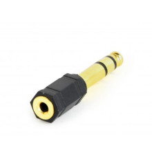 Адаптер Cablexpert 6.35 мм - 3.5 мм (M/F), черный (A-6.35M-3.5F)