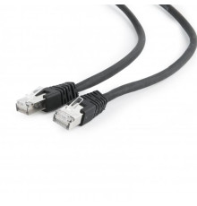 Патч-корд S/FTP Cablexpert (PP6A-LSZHCU-Y-0.25M) литий, 50u штекер із клямкою, 5м, чорной