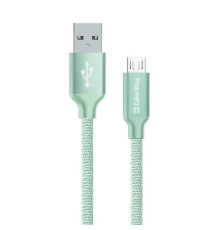 Кабель ColorWay USB - micro USB (M/M), 2.4 А, 2 м, Mint (CW-CBUM009-MT)