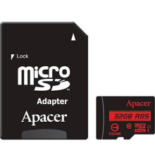 Карта памяти MicroSDHC  32GB UHS-I Class 10 Apacer + SD adapter (AP32GMCSH10U5-R)