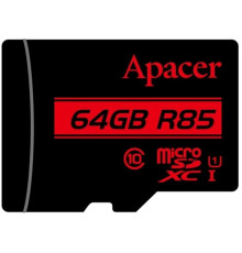 Карта пам`ятi MicroSDHXC 64GB UHS-I Class 10 Apacer + SD adapter (AP64GMCSX10U5-R)