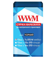Стрічка 13 mm*7 m Refill STD лівий Black*5 (R13.7SM)