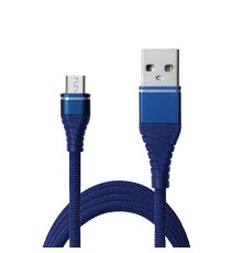 Кабель Grand-X USB - micro USB (M/M), Cu, 2.1 A, 1.2 м, Blue (NM012BL)