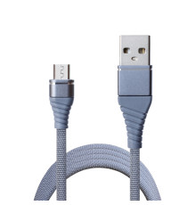 Кабель Grand-X USB - micro USB (M/M), Cu, 2.1 A, 1.2 м, Grey (NM012GR)